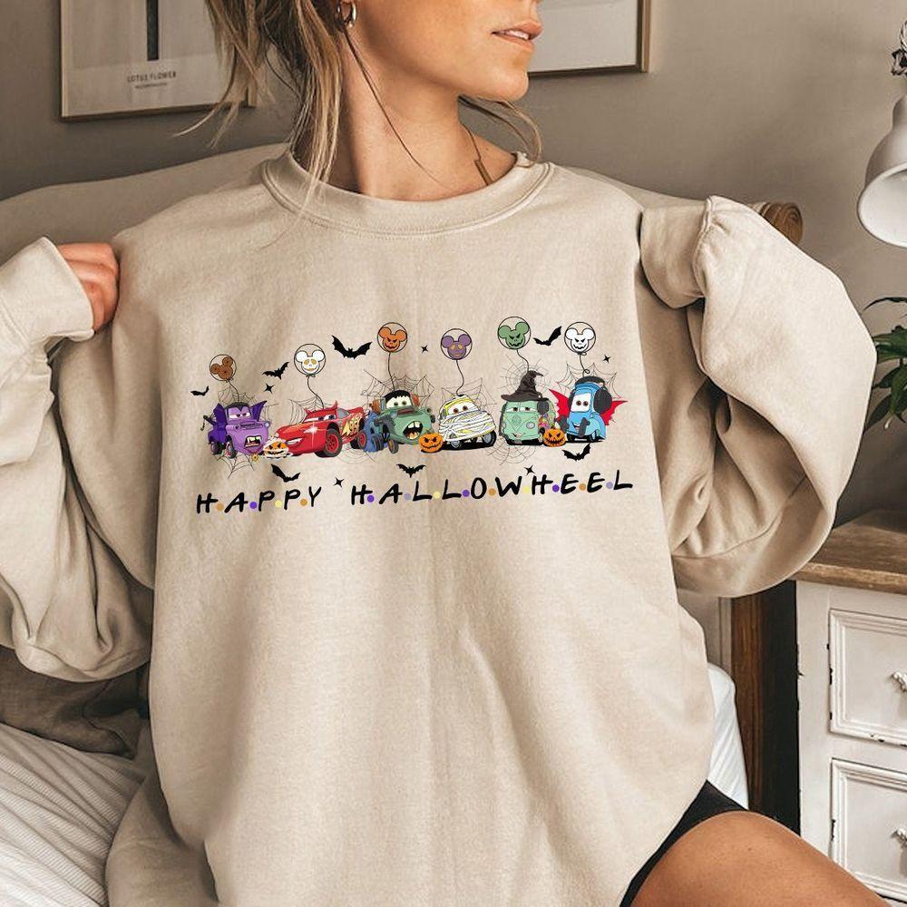 Retro Lightning Mcqueen Happy Halloween Balloon Vuitino Shirt